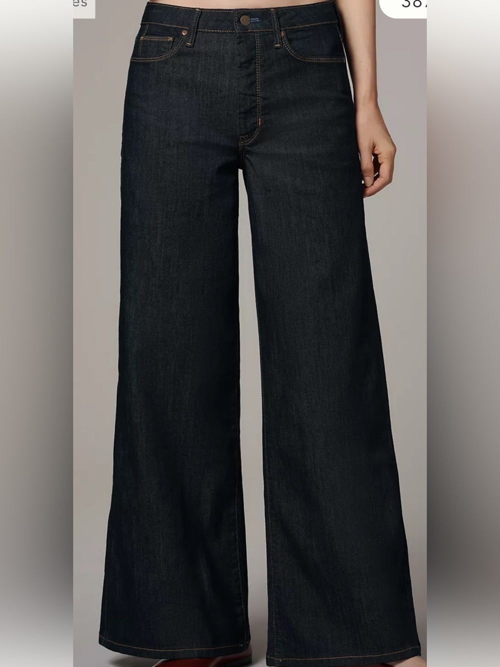 Pilcro Wide-Leg Jeans in Dark Indigo